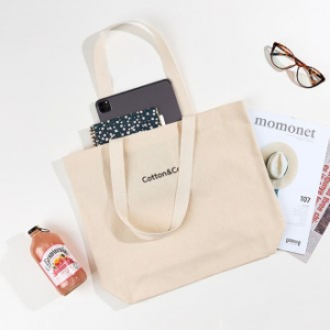 코튼앤코 커스텀 가로형 에코백 43x35x10 // 국내 제작형
