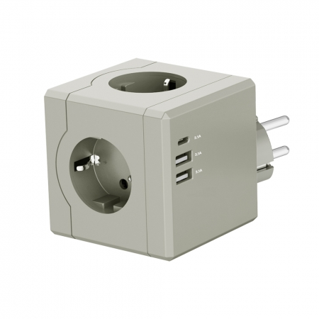 에코너 MT01 플러그형 큐브 멀티탭 4000W 고용량 3구, C타입포트, USB포트 #4