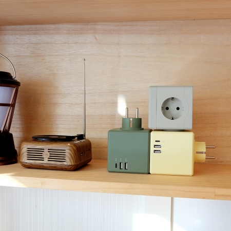 에코너 MT01 플러그형 큐브 멀티탭 4000W 고용량 3구, C타입포트, USB포트 #6