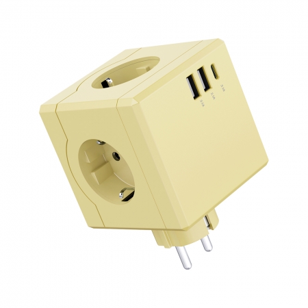 에코너 MT01 플러그형 큐브 멀티탭 4000W 고용량 3구, C타입포트, USB포트 #2