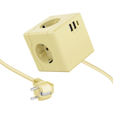 에코너 MT03 전선형 3M 큐브 멀티탭 4000W 고용량 3구, C타입포트, USB포트 #4