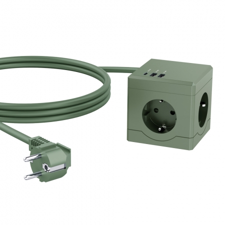 에코너 MT02 전선형 1.8M 큐브 멀티탭 4000W 고용량 3구, C타입포트, USB포트 #4