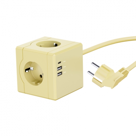 에코너 MT02 전선형 1.8M 큐브 멀티탭 4000W 고용량 3구, C타입포트, USB포트 #3