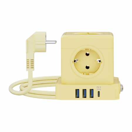 에코너 MT04 전선형 1.8M 큐브 멀티탭 4000W 고용량 5구, C타입포트, USB포트 #3