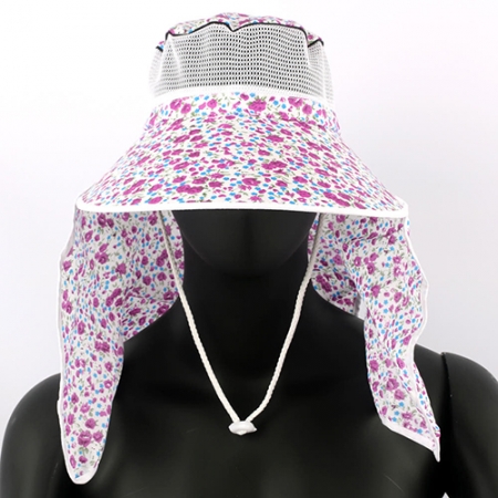 꽃무늬 자외선차단 농사모자 // 인쇄제작가능 #3