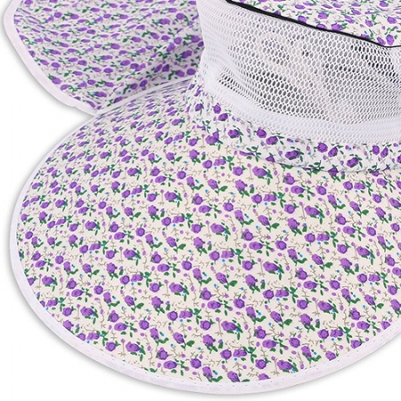 꽃무늬 자외선차단 농사모자 // 인쇄제작가능 #7