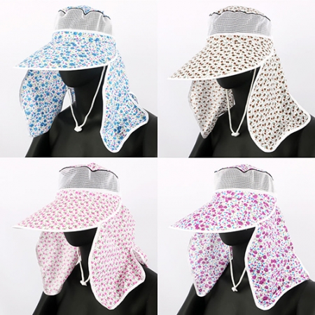 꽃무늬 자외선차단 농사모자 // 인쇄제작가능 #2