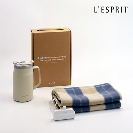 레스쁘리 고급 락앤락 세트 G, 뉴메트로머그 + 무릎담요 + 일체형 도킹 보조배터리 #2