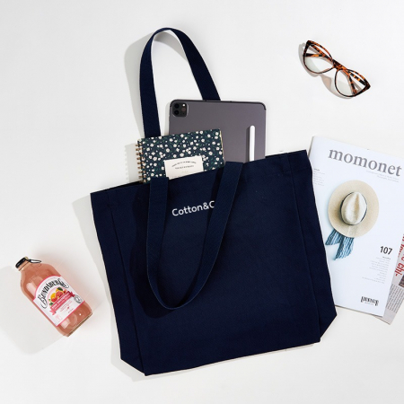 코튼앤코 커스텀 옆폭형 컬러 에코백 34x36x8, 옆폭8 // 국내 제작형 #3