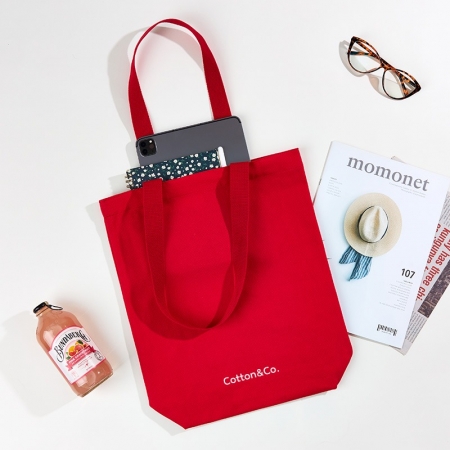 코튼앤코 커스텀 세로형 컬러 에코백 34x40x10 // 국내 제작형 #2