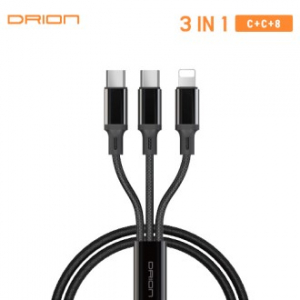 드리온 3IN1 메탈 케이블 1.5M, CP+CP+8P