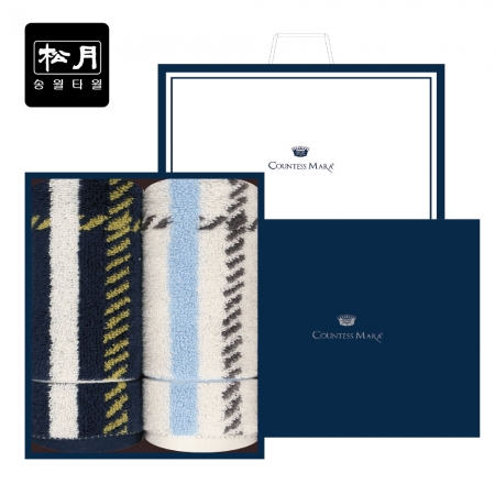 송월 카운테스마라 30수 선염 체크라인 200g 2매입세트 #2