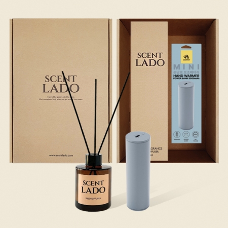 센트라도 디퓨저 150ml+원통형 휴대용 손난로 보조배터리 세트 #3