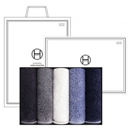 [송월타올] 솔리드혼방사 190g 5매입 H #2