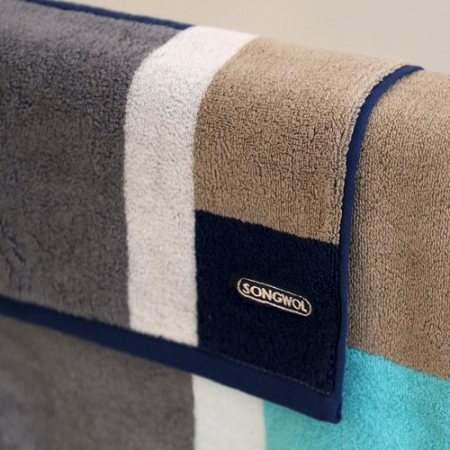 [송월타올] 컬러웨이 코마사 180g 선염 세면타올 2매 선물세트, 쇼핑백 기념수건 답례품 #3