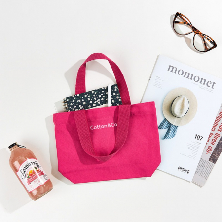 코튼앤코 커스텀 가로형 컬러 자석 에코백 28x20x8 // 국내 제작형 #3