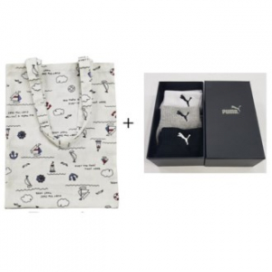 푸마양말3족 에코백 세트