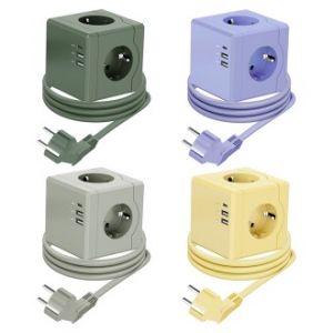 4구 고속충전 큐브 고용량 멀티탭