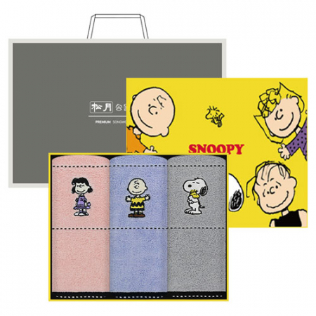 [송월타올] 스누피 프렌즈 140g 3매입 H #2