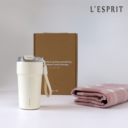 레스쁘리 고급 락앤락 세트K, 메트로카페세라믹텀블러+무릎담요 #2