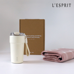 레스쁘리 고급 락앤락 세트K, 메트로카페세라믹텀블러+무릎담요