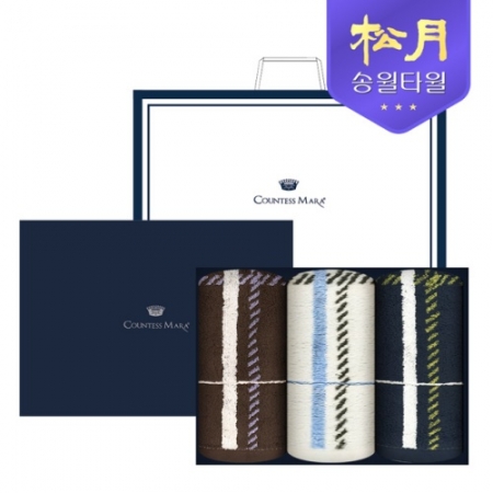 [송월타올] 카운테스라마 체크40 200g 3P 타올세트 #2