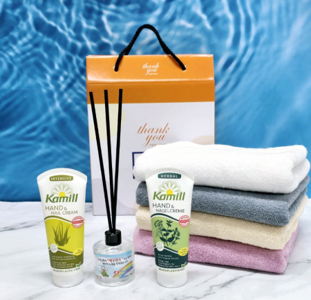 독일 카밀 핸드크림+ 송월 타올 수건+디퓨저 방향제 선물세트 #2