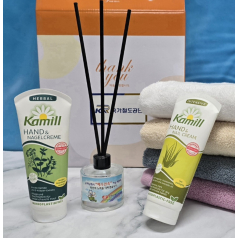 독일 카밀 핸드크림+ 송월 타올 수건+디퓨저 방향제 선물세트