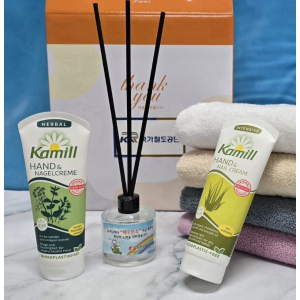 독일 카밀 핸드크림+ 송월 타올 수건+디퓨저 방향제 선물세트