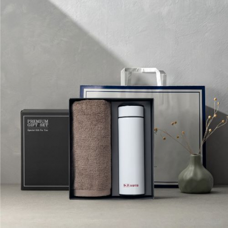 더카인드 프리미엄 송월 뉴 컬러 무지40 1P + 스마트온도텀블러 500ml 1P 선물세트 #3