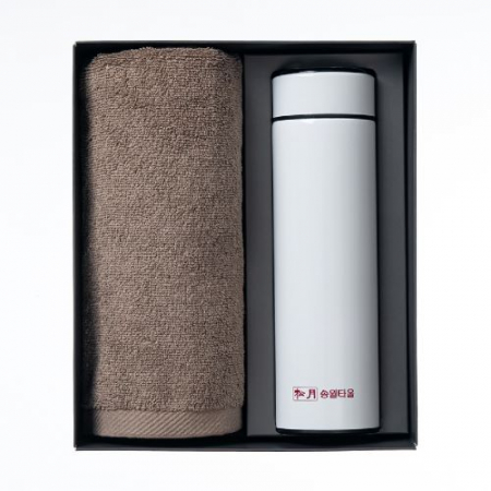 더카인드 프리미엄 송월 뉴 컬러 무지40 1P + 스마트온도텀블러 500ml 1P 선물세트 #6