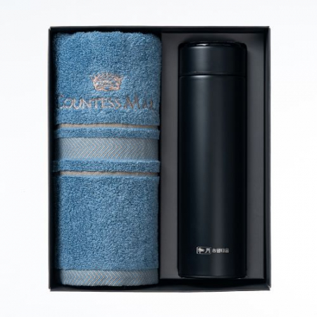 더카인드 프리미엄 송월 카운테스마라 센치40 1P + 스마트온도텀블러 500ml 1P 선물세트 #4