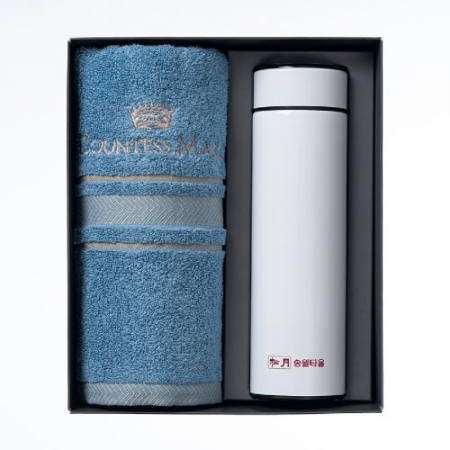 더카인드 프리미엄 송월 카운테스마라 센치40 1P + 스마트온도텀블러 500ml 1P 선물세트 #6