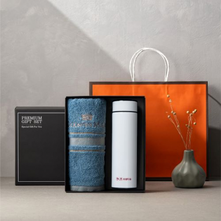 더카인드 프리미엄 송월 카운테스마라 센치40 1P + 스마트온도텀블러 500ml 1P 선물세트 #2