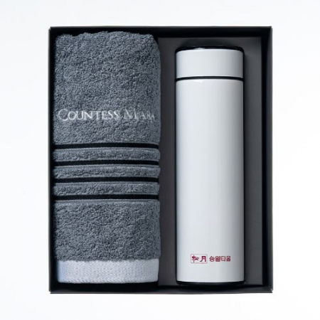 더카인드 프리미엄 송월 카운테스마라 포라인40 1P + 스마트온도텀블러 500ml 1P 선물세트 #6