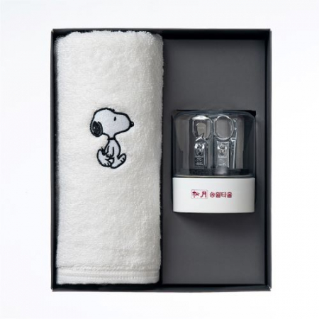 더카인드 프리미엄 송월 스누피 리버40 1P + 쓰리세븐 KR-050C 손톱깎이 선물세트 1P #4