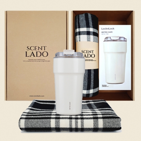 센트라도 국산 항공담요+락앤락 메트로카페세라믹텀블러 500ml 세트 #4