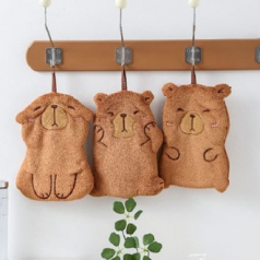 큐티 카피바라 고리 핸드타월 K2536