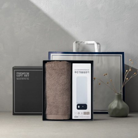송월 프리미엄 선물 세트, 송월 뉴 컬러 무지40 1P + 칫솔살균기 1P #2