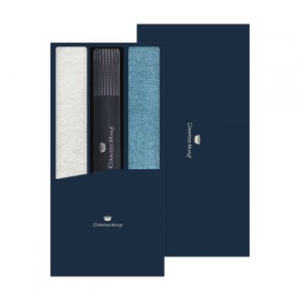 송월 타월우산세트 I (40수 180g 타월2 + CM 2단 도트보더 우산1)