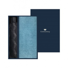 송월 타월우산세트 D (40수 180g 타월1 + CM 3단 큐브 완자동 우산1)