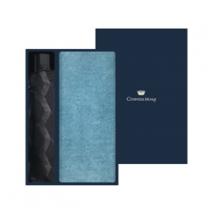 송월 타월우산세트 D (40수 180g 타월1 + CM 3단 큐브 완자동 우산1)