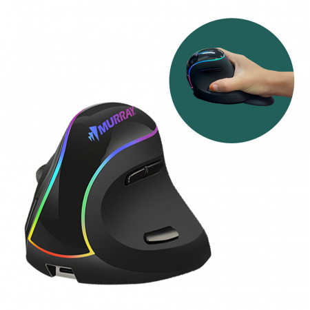 파인큐브 BM-550 인체공학 블루투스 RGB 버티컬타입 마우스 #3