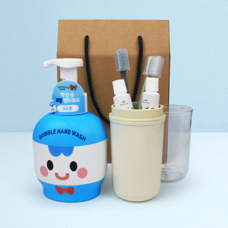 브래드이발소 핸드워시 500ml+양치컵+위덴치약+미세모 칫솔 #2