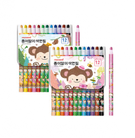 모나미 모니주 축지식 색연필 12색 #2