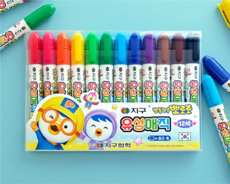지구화학 뽀로로 유성 매직 12색 #2