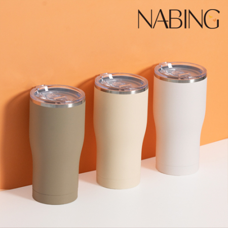 나빙 3가지 자연을 담은 모래빛 스텐 304 슬라이드캡 텀블러 600ml #2