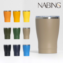 나빙 9가지 자연을 담은 진한빛 스텐 304 슬라이드캡 텀블러 350ml