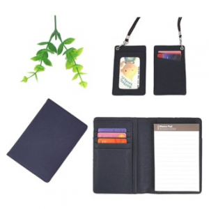 Black Saffiano수첩메모패드 + Necklace card 지갑세트