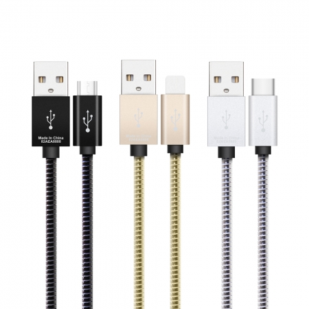 지군 메탈 충전케이블 8핀 1m #2